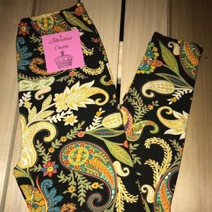 Leggings Royal Paisley One Size Buttery Soft New